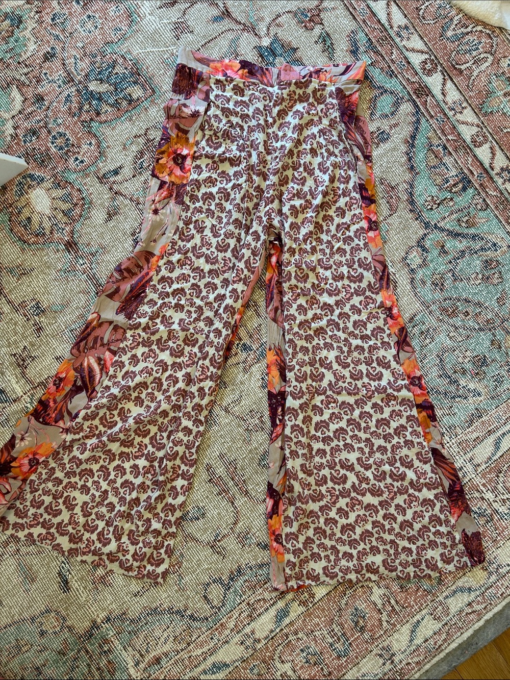 Free People Floral Wide-Leg Printed pants